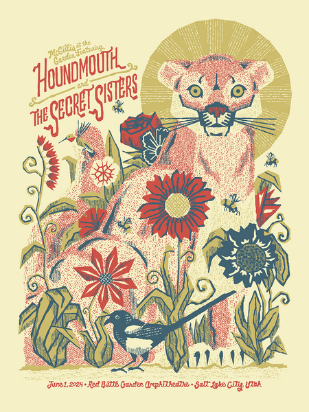 HOUNDMOUTH | The SECRET SISTERS - Red Butte Garden Amphitheatre 2024 Poster